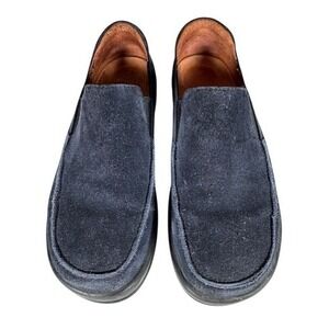 Birkenstock Slip On Shoes Women Navy Suede Comfort Loafers Size 38 / 7.5